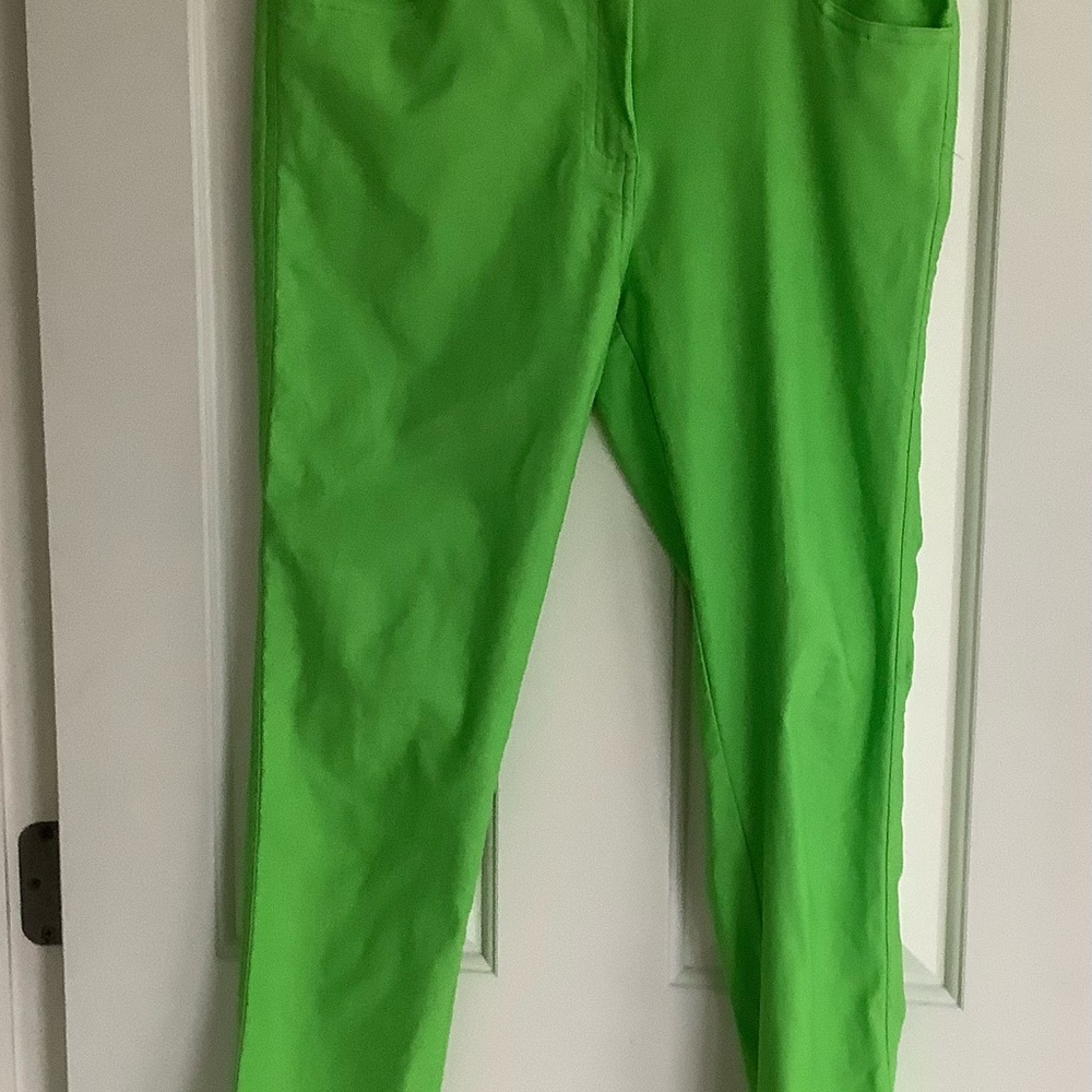 GRETCHEN SCOTT Vibrant Green Stretch Jeans
Large